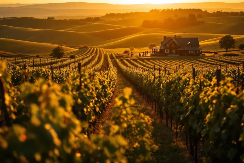 Wineries event space, illustrative image